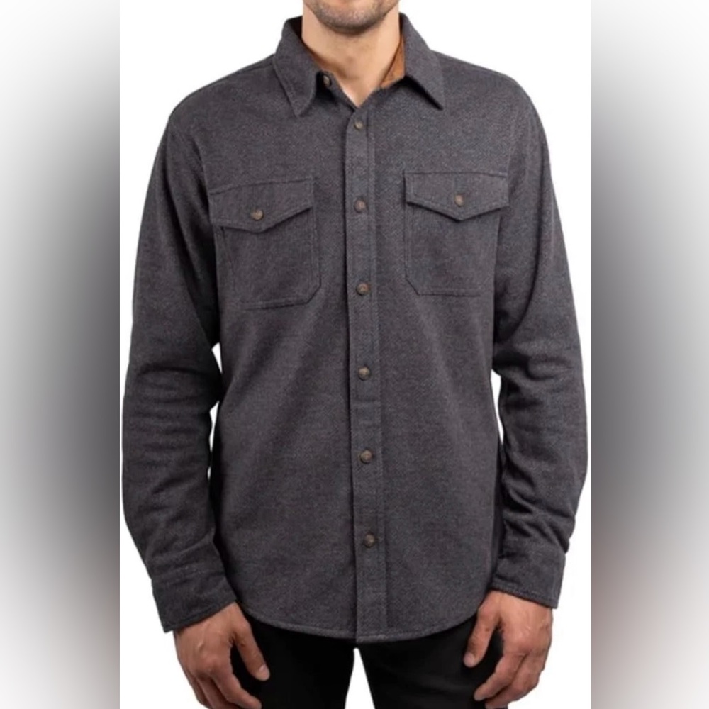 Jachs New York Men's Long Sleeve Button Up Brushed Flannel Shirt Blue Size  XXL